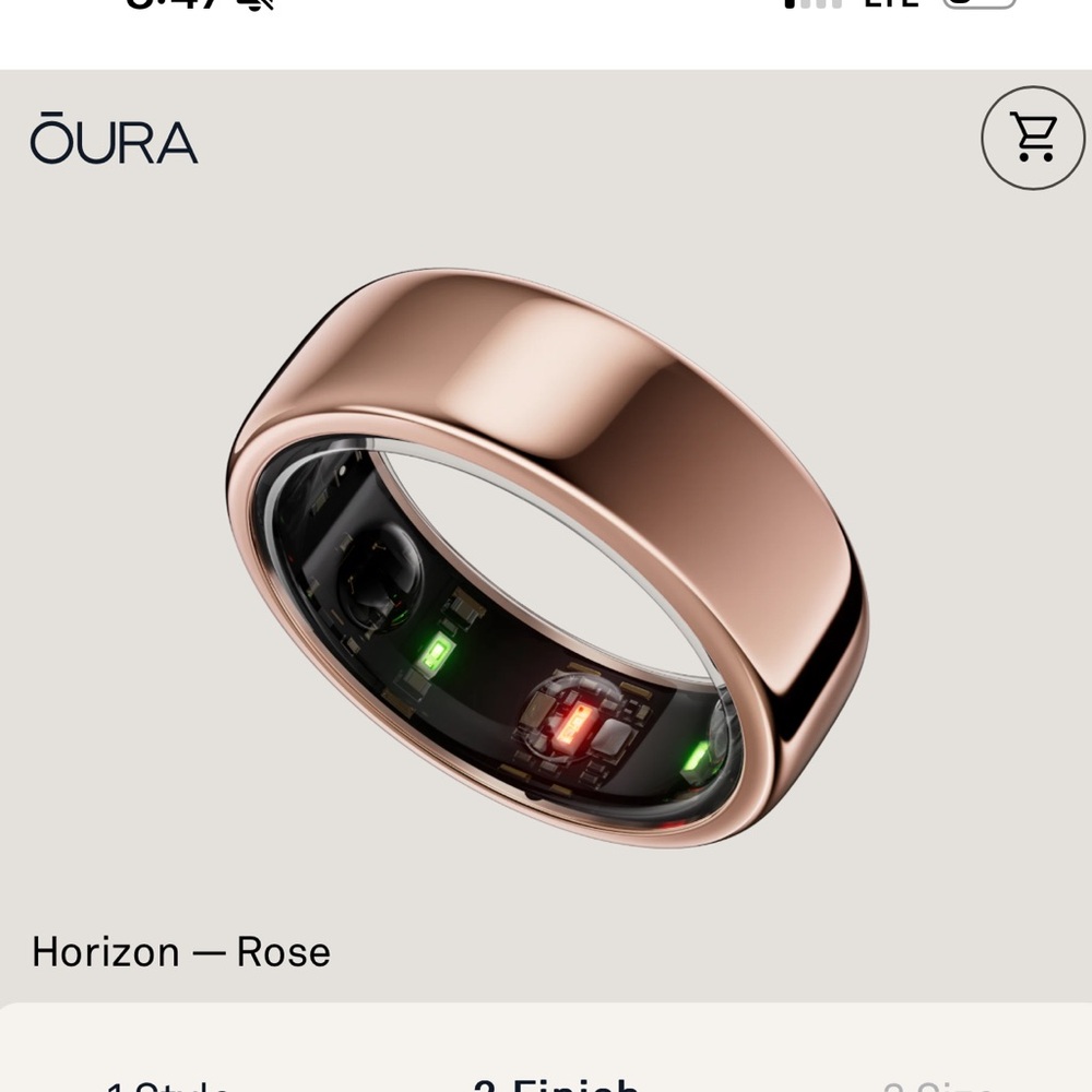 Horizon Rose Gold Oura ring